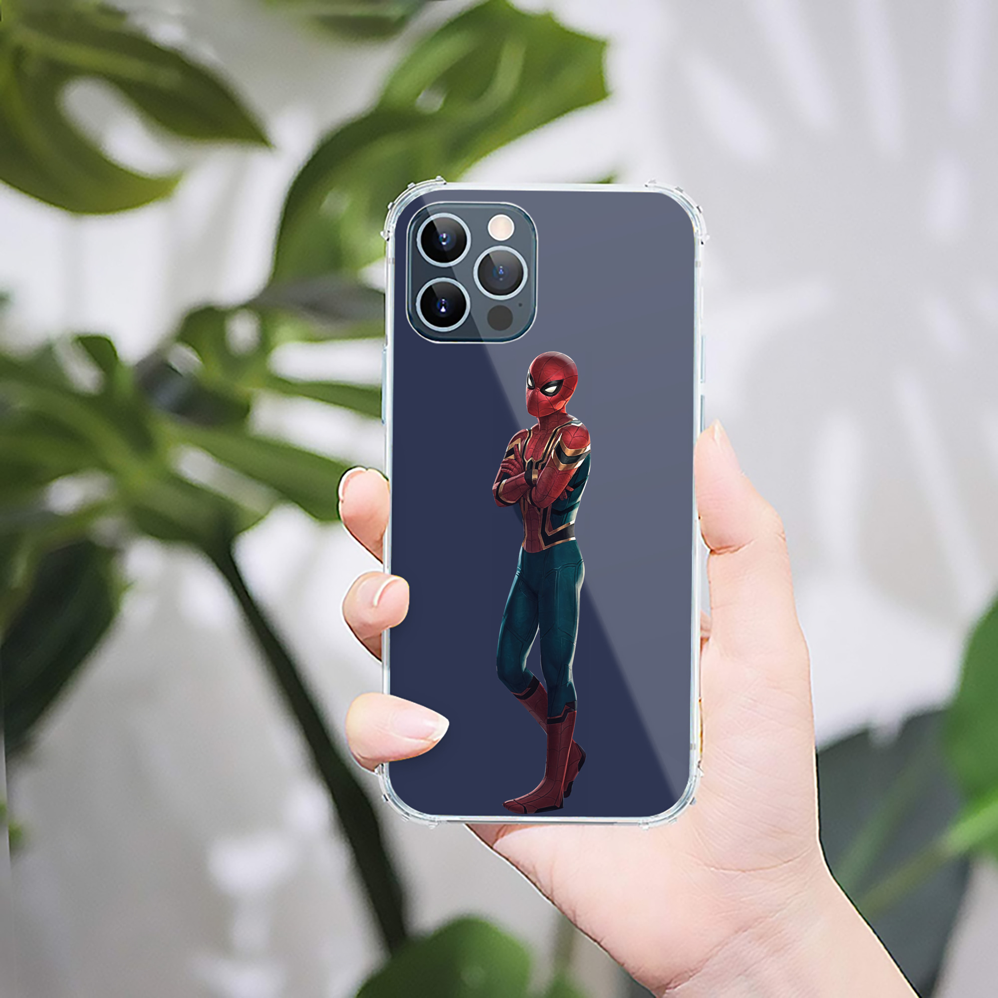 （画像用） Spider Man スパイダーマン 【iPhone 12シリーズ対応】透明スマホケース（クリアソフトケース）